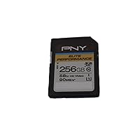 PNY Elite Performance 256GB High Speed SDXC Class 10 UHS-I, U1 Up to 90MB/sec Flash Card - P-SDX256U1H-GE