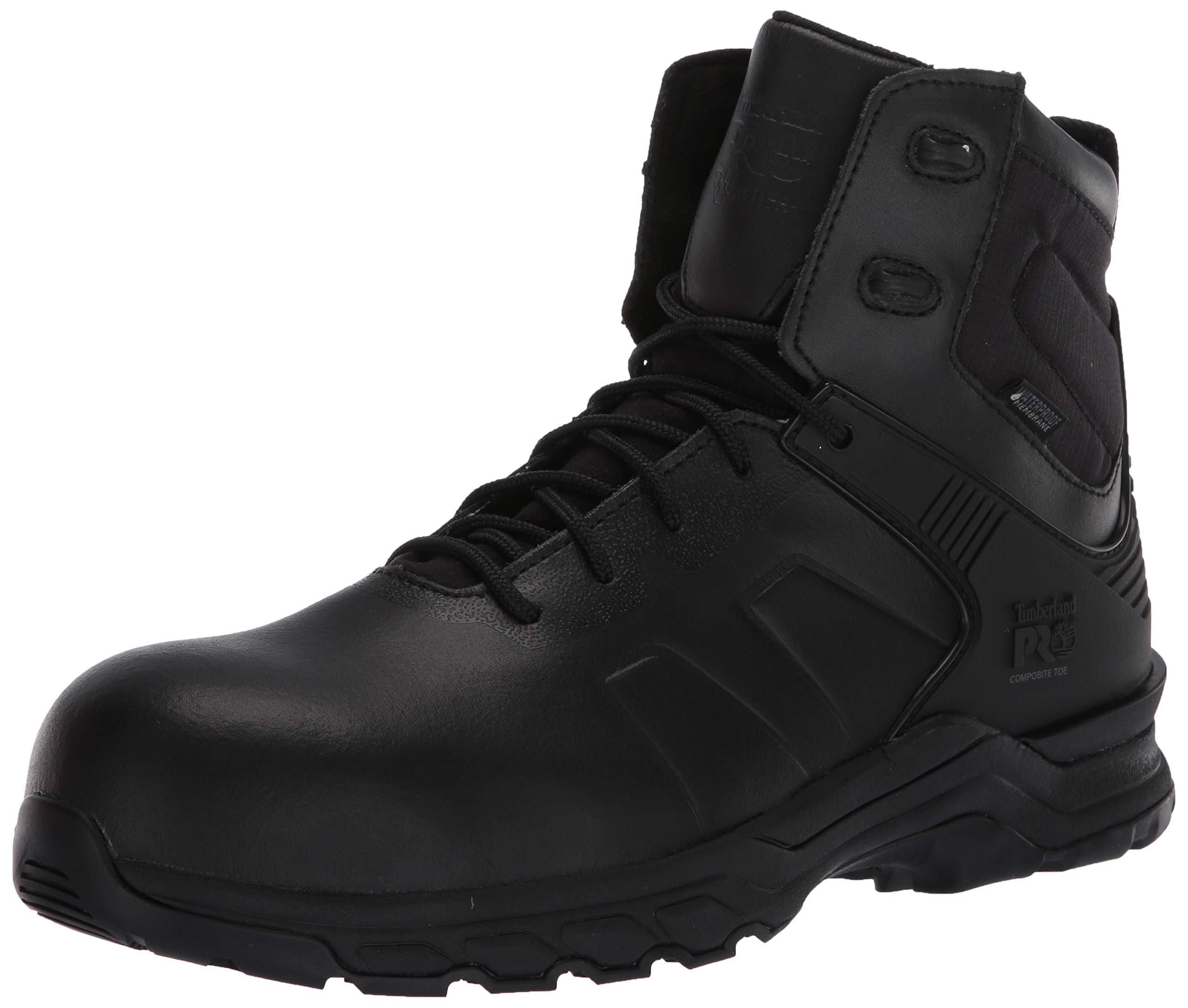 Timberland PRO Men's Hypercharge 6 Inch Composite Safety Toe Puncture Resistant Side-Zip Waterproof Tactical Duty Uniform Work