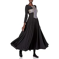 Clementine Women's Classic Praise Dress with Cross Style Glitter Inset