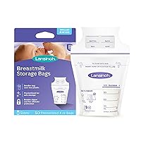Breastmilk Storage Bags, 50 Count, Easy to Use Breast Milk Storage Bags for Feeding, Presterilized, Hygienically Doubled-Sealed for Refrigeration and Freezing, 4 Ounce