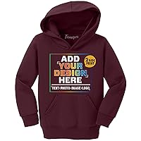 TEEAMORE Custom Youth Hoodies Add Your Own Image Pullover Hooded Text Front Back Side