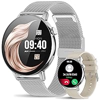 PODOEIL Smart Watches for Women Answer/Make Call, 3.4 cm HD Full Touch Screen Fitness Tracker with Heart Rate Blood Pressure Sleep Monitor, Dials Customizable Fitness Watch for Android iOS