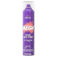 Mega Flexible Hair Spray for Curly Hair, Straight Hair, and Wavy Hair, 10 oz
