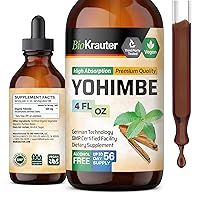 Yohimbe Tincture - Organic Yohimbe Bark Liquid Extract - Yohimbe Supplements for Men and Women - Natural Yohimbine - Alcohol and Sugar Free - Vegan Drops 4 Fl.Oz.