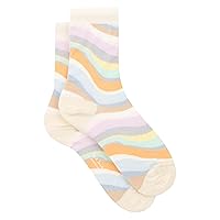 Women's Faded Swirl Socks, Off White, One Size
