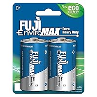 Fuji Enviromax 3100BP2 EnviroMax D Extra Heavy-Duty Batteries, 2 pk
