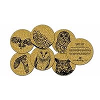 Owls Coaster Set, Cork