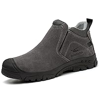 Men's Fashion Steel Toe Shoes Indestructible Work Shoes Comfortable Breathable Safety Shoes Slip-Resistant Composite Toe Shoes for Construction