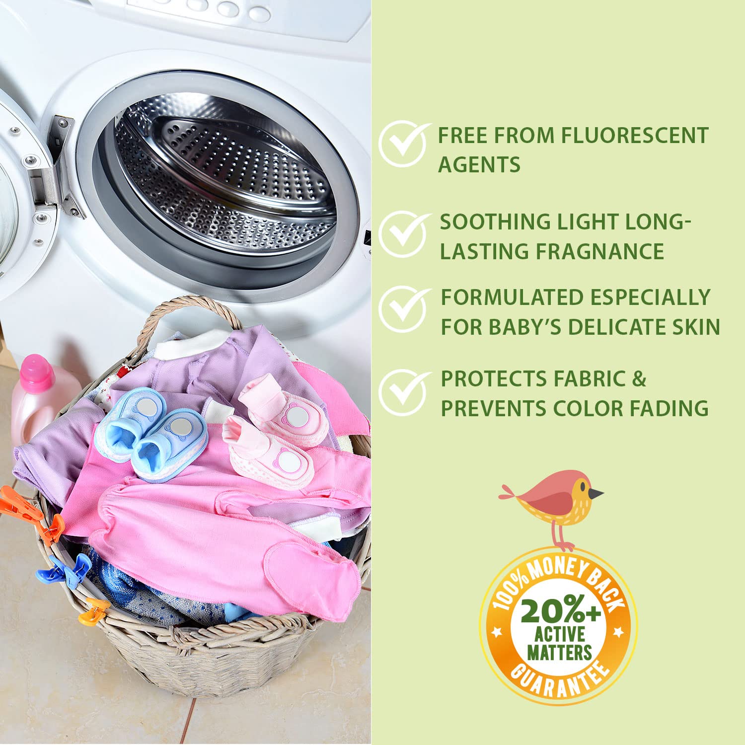 WBM Care Liquid Baby Laundry Detergent, 100 Loads-68 OZ