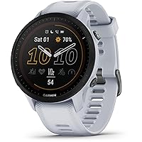 Garmin Forerunner® 955, GPS Running Smartwatch, Tailored to Triathletes, Long-Lasting Battery, Whitestone