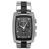 Movado Men's 605773 Eliro Black Rubber And Stainless-Steel Bracelet Watch