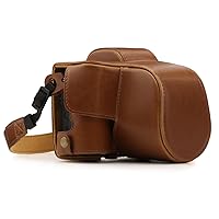 MegaGear Canon EOS M50 Pu Leather Camera Case, Light Brown (MG1448)