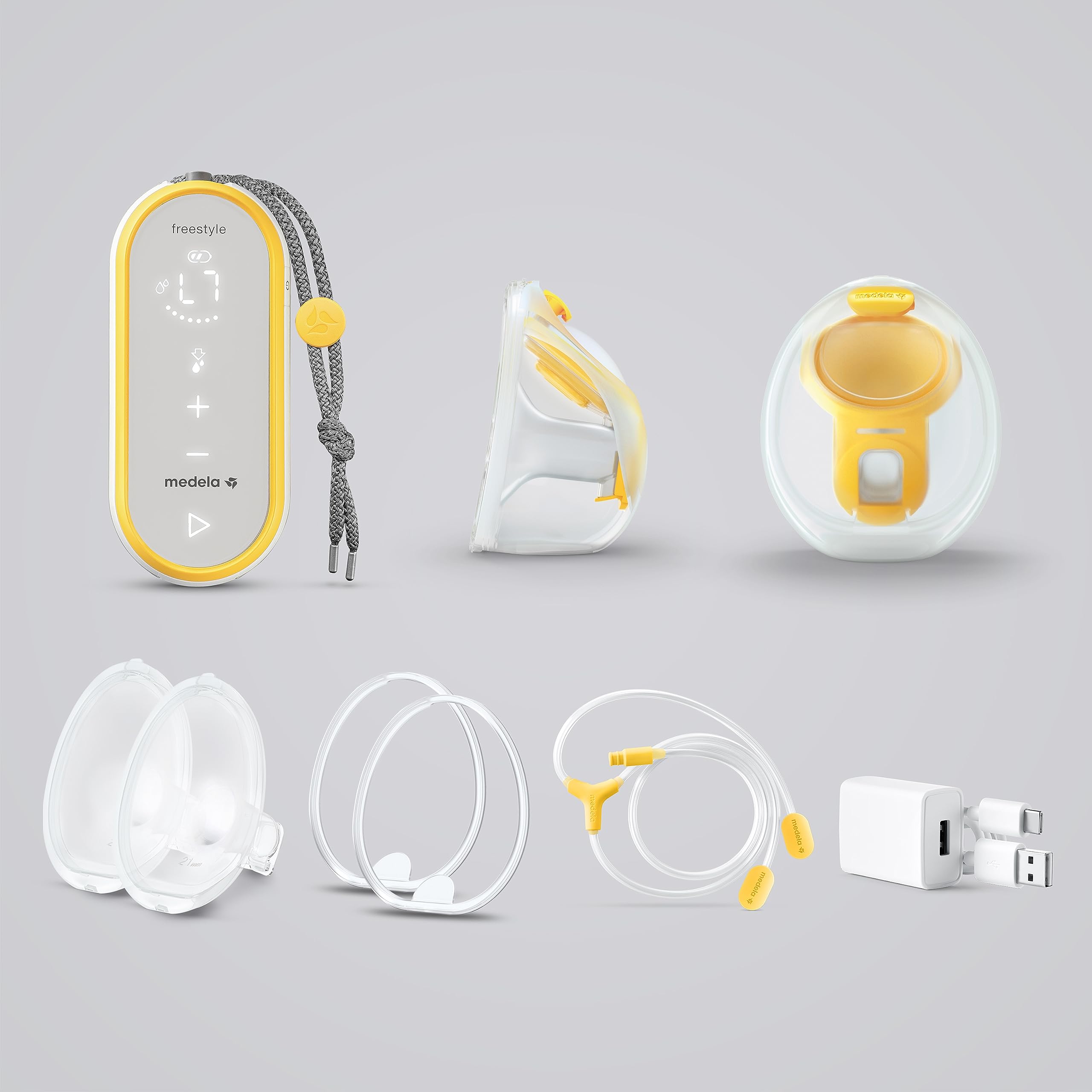 Medela Freestyle Hands-Free Breast Pump | Wearable & Soothing Gel Pads for Breastfeeding, 4 Count Pack, Tender Care HydroGel Reusable Pads