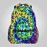ALAZA Leopard Tie Dye Travel Laptop Backpack Durable College School Backpack