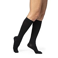 DYNAVEN by Sigvaris Women's Compression Calf-High Socks 20-30mmHg Weight - Closed Toe Design for Everyday Support - Small Long - Black