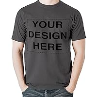 Adult Unisex Customizable T-Shirt with Any Personalized Text or Image (14 Colors)