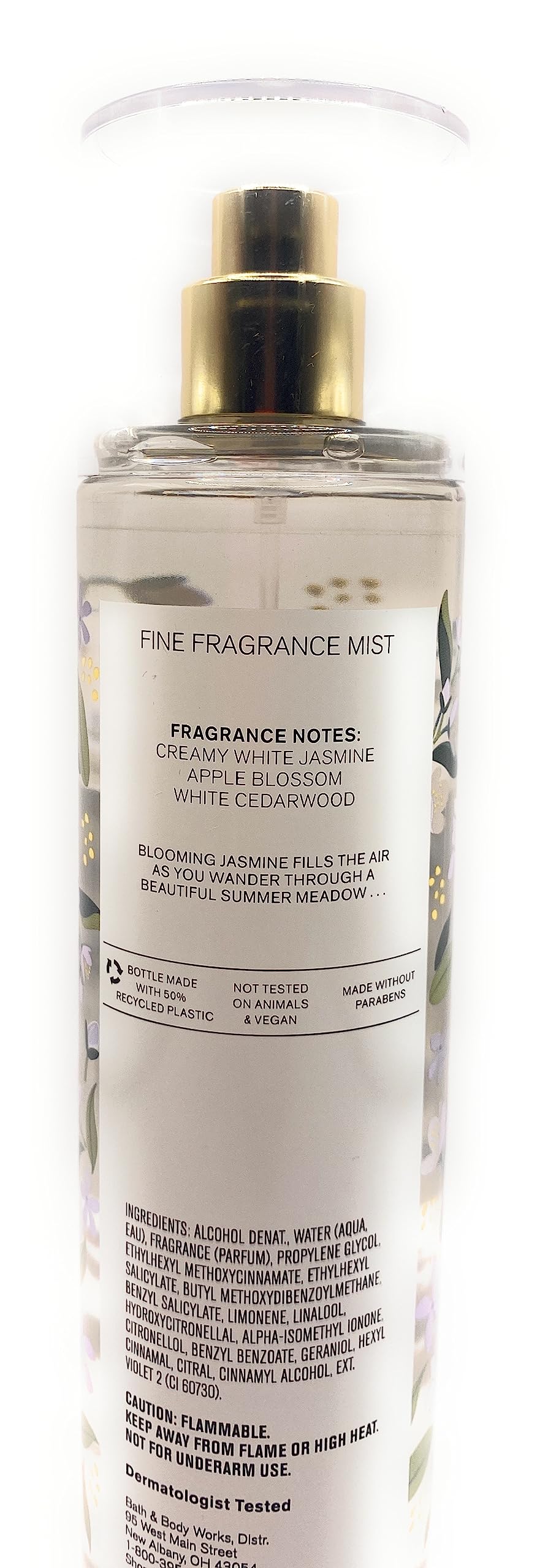 Bath & Body Works White Jasmine Fine Fragrance Mist 8 Fluid Ounce Spray