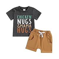 Toddler Baby Boy Girl Summer Clothes Farm Animal Outfit Western Shorts Set Short Sleeve T-shirt And Shorts Outfit