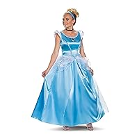 Disguise womens Cinderella Costume, Official Disney Princess Cinderella Deluxe Costume Dress