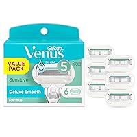 Extra Smooth Sensitive Womens Razor Blade Refills, 6 Count, Designed for Women with Sensitive Skin, BLUE