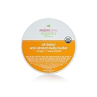 Mambino Organics Anti-Stretch Mark Cream for Pregnancy – Nonsticky, Organic Belly Butter with Shea, Cocoa Butter, Vitamins, Omegas – Natural, Vegan 1st-Trimester Pregnancy Must-Haves, 2.5 oz.