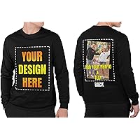 Front Back Long Sleeve Adult Shirt Add Your Own Text Design Custom Personalized
