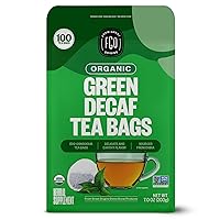 Organic Green Tea (Decaf). Eco-Conscious Tea Bags, 100 Count, Packaging May Vary (Pack of 1)