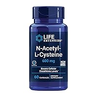 Life Extension Optimized Quercetin and N-Acetyl-L-Cysteine Immune and Cellular Health Support - 250 mg Quercetin, 600 mg NAC - 60 Capsules Each