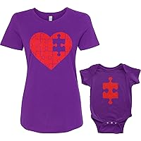 Threadrock Heart & Missing Piece Infant Bodysuit & Women's T-Shirt Matching Set