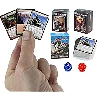 Worlds Smallest Magic: The Gathering Exclusive Collector Set Featuring Ajani VS. Nicol Bolas and Heroes VS. Monsters Duel Decks and Exclusive Playing Dice