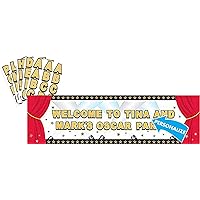 Multicolor Hollywood Personalized Giant Plastic Sign Banner - 65