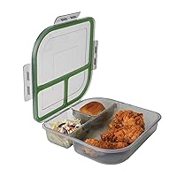 Large To-Go 3-Compartment Food Container, 9-3/8