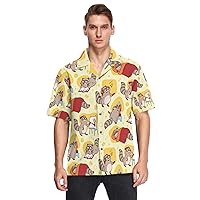 Men's Hawaiian Shirt Short Sleeve Button Down Holiday Beach Shirts, S-3XL