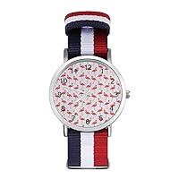 Red Flamingo Men's Watches Minimalist Fashion Business Casual Quartz Wrist Watch for Women