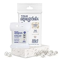 T.Taio Esponjabon Mother of Pearl Soap Sponge - Refreshing Shower Scrubber for Bath Wash & Oil Removal - Bathroom Necessities with Invigorating Scents - Mini Pearl Included