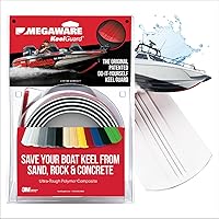 Megaware - Self-Adhesive DIY Keel Guard for Fiberglass and Specific Aluminum Boats - Protects from Rocks and Oyster Beds - 9 Kit Sizes - 5 Inches Wide (12 Assorted Colors)