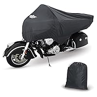 Touring Motorcycle Half Cover - Water Resistant, Dust, Sun Protection for Honda Goldwing, ST1300 & Royal Star Venture, with Windshield Liner and Antenna Pads