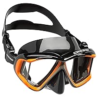 Cressi Panoramic Wide View Diving Mask - 4-Window Tempered Glass - Soft Silicone Skirt for a Perfect Seal - Pano 4: Designed in Italy