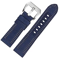 Canvas Watchband For Panerai PAM00984 985 441 Series Nylon Canvas Leather Wristband 24mm26mm Strap