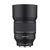 85mm F1.4 AF Series II Full Frame Telephoto Auto Focus Lens for Sony E (SYIO85SE2-E), Black