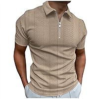 Quick Dry Polo Shirts for Men Summer Fashion Shirt Short Sleeve Zipper T-Shirt Top