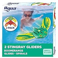 Aqua Mini Stingray Underwater Gliders (2 Pack), Self-Propelled, Adjustable Fins, Travels up to 40 Feet, Pool Game, Ages 5 and up (AQW12988)