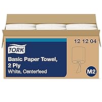 Tork Soft Centerfeed Hand Towel White M2, High Absorbency, 6 x 600 Sheets, 121204