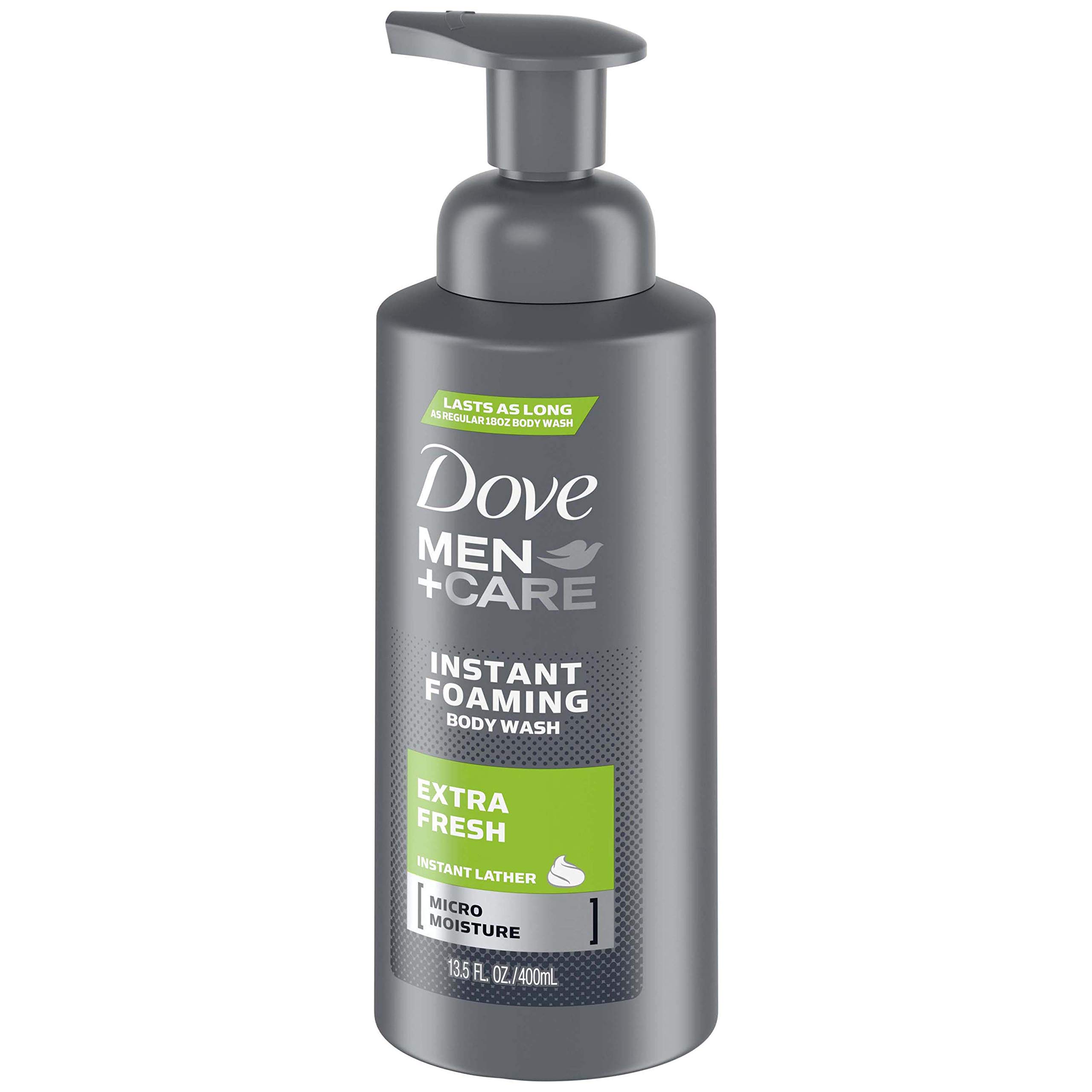 Dove Men+Care Foaming Body Wash to Hydrate Skin Extra Fresh Effectively Washes Away Bacteria While Nourishing Your Skin 13.5 oz