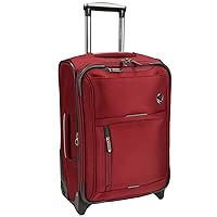 Traveler's Choice Birmingham Ballistic Nylon Expandable Rollaboard Luggage, Red, Carry-on 21-Inch