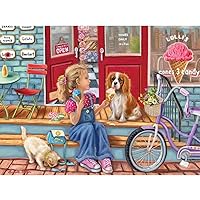 Bits and Pieces - 500 Piece Jigsaw Puzzle for Adults - ‘Pay Day Cones’ - 500 pc Large Piece Summer Jigsaw by Artist Brooke Faulder - 18” x 24”