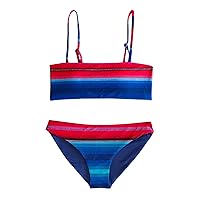 Chance Loves Girls Two Piece Bikini Set with Padded Bandeau Swim Top for Tweens- and Teens