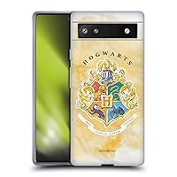 Head Case Designs Officially Licensed Harry Potter Hogwarts Crest Deathly Hallows XVII Soft Gel Case Compatible with Google Pixel 6a