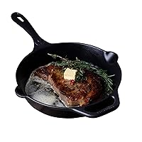 SKL-210 Cast Iron Skillet. Frying Pan with Long Handle, 10