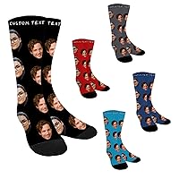 Custom Socks with Photo, Socks with Faces on Them Custom, Custom Face Socks Gift for Him Boyfriend Husband Wife